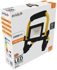 Avide LED Reflektor Slim SMD 20W állványos 1.5m NW 4000K | BR (SKU:ABLRSFLNW-20W) Állványos
