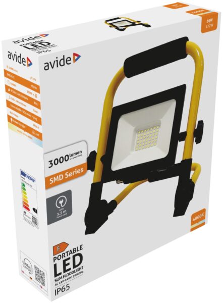 Avide LED Reflektor Slim SMD 30W állványos 1.5m NW 4000K | BR (SKU:ABLRSFLNW-30W) Reflektorok Avide LED Reflektor Slim SMD 30W állványos 1.5m NW 4000K | BR (SKU:ABLRSFLNW-30W) Reflektorok