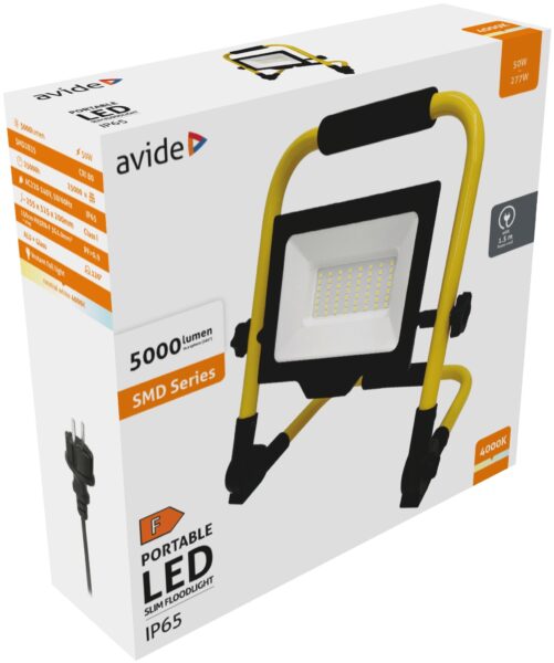 Avide LED Reflektor Slim SMD 50W állványos 1.5m NW 4000K | BR (SKU:ABLRSFLNW-50W) Reflektorok Avide LED Reflektor Slim SMD 50W állványos 1.5m NW 4000K | BR (SKU:ABLRSFLNW-50W) Reflektorok