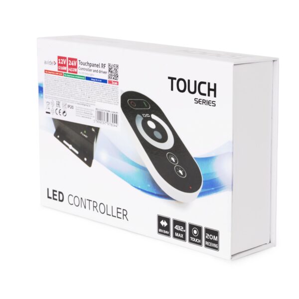 Avide LED Szalag 12-24V 216W Fényerőszabályzó RF Érintőpaneles Távirányító és Vezérlő | BR (SKU:ABLS1224V5TKDIMM-216W-RFC) Egyéb