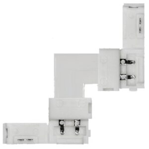 Avide LED Szalag 12-24V DC csatlakozó, forr.mentes, fehér, 8mm/150mm (10 db-os csom.) | BR (SKU:ABLS12V3528-8MM-DCCON-10) Egyszínű