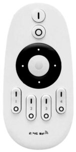 Avide LED Szalag 12-24V Fényerőszabályzó 4 Zónás Távirányító 120W Vezérlőhöz | BR (SKU:ABLS12VDIMM-RFCC-4Z) Egyszínű