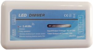 Avide LED Szalag 12-24V 144W Fényerőszabályzó 4 Zónás Vezérlő | BR (SKU:ABLS12VDIMM-RFR-4Z) Egyszínű