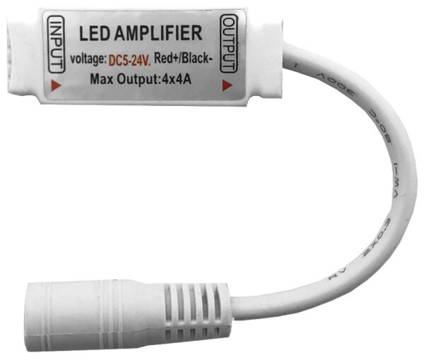 Avide LED Szalag 5-24V 192W RGB+W Mini Jelerősítő | BR (SKU:ABLS12VMRGBW-192W-AMP) RGB+W