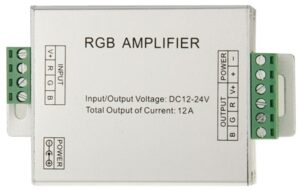 Avide LED Szalag 12-24V 144W RGB Jelerősítő | BR (SKU:ABLS12VRGB-144W-AMP) RGB