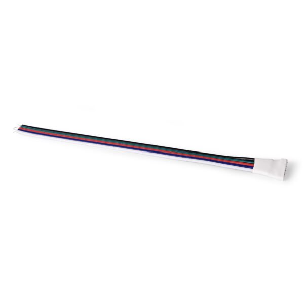 Avide LED Szalag 12-24V anya csatlakozó, forr.mentes, RGB+W-5 eres, 12mm/150mm (10 db-os csom.) | BR (SKU:ABLS12VRGBW-5PIN-WIRE-CON-F-10) RGB+W