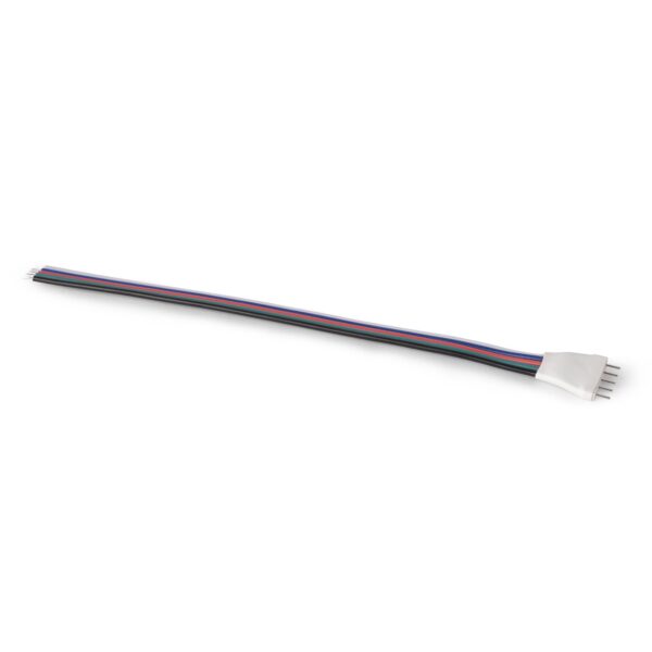 Avide LED Szalag 12-24V apa csatlakozó, RGB+W-5 eres, 12mm/150mm (10 db-os csom.) | BR (SKU:ABLS12VRGBW-5PIN-WIRE-CON-M-10) RGB+W