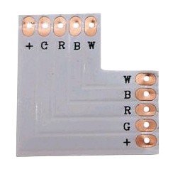 Avide LED Szalag 12V RGB+W L Elosztó | BR (SKU:ABLS12VRGBW-L-CONNECTOR) RGB+W