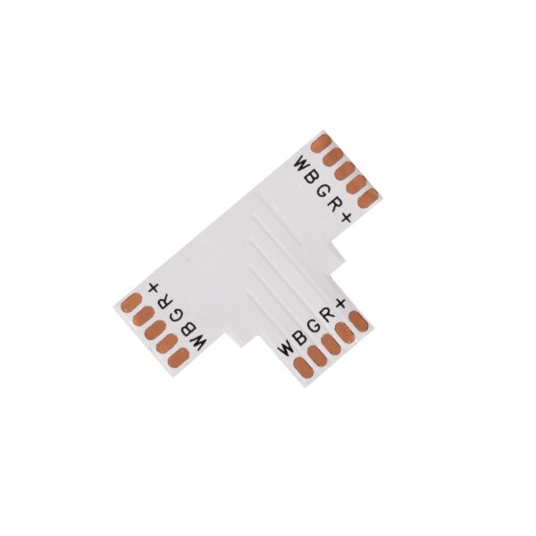 Avide LED Szalag 12V RGB+W T Elosztó (10 darabos csomag) | BR (SKU:ABLS12VRGBW-T-CONNECTOR-10) RGB+W