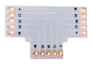 Avide LED Szalag 12V RGB+W T Elosztó | BR (SKU:ABLS12VRGBW-T-CONNECTOR)