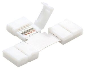 Avide LED Szalag 12V RGB+W T Elosztó csattal | BR (SKU:ABLS12VRGBW-T-CONNECTOR-C) RGB+W