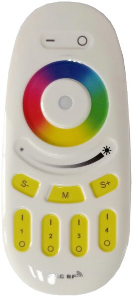 Avide LED Szalag 12-24V RGB+W 4 Zónás RF Touch Távirányító a 288W-os vezérlőhöz | BR (SKU:ABLS12VTCRGBW-RFC-4Z-C) Vezérlők
