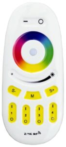 Avide LED Szalag 12-24V RGB+W 4 Zónás Távirányító 120W Vezérlőhöz | BR (SKU:ABLS12VTPRGBW-RFCC-4Z) RGB+W