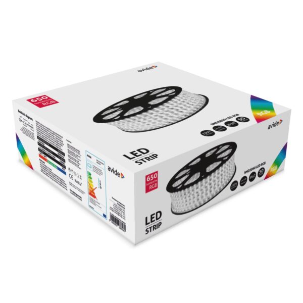Avide LED Szalag 220V 14.4W RGB IP67 50m | BR (SKU:ABLS220V5050-60RGB67) 220V Szalag