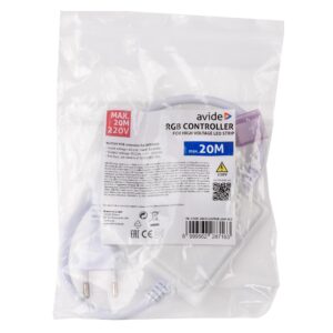 Avide LED Szalag 220V RGB RF Távirányító és Vezérlő 50m LED-szalaghoz | BR (SKU:ABLS220VRGB-50M-RFC) 220V Kontrollerek