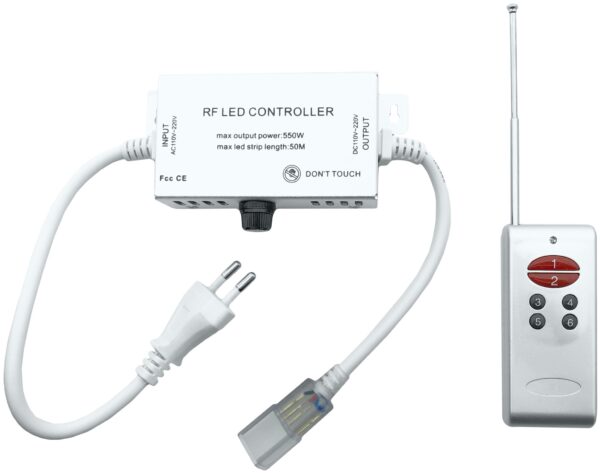 Avide LED Szalag 220V RGB RF Távirányító és Vezérlő 50m LED-szalaghoz | BR (SKU:ABLS220VRGB-50M-RFC) 220V Kontrollerek