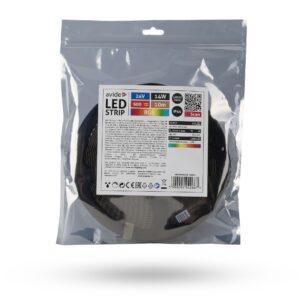 Avide LED Szalag D-COB 24V 14W RGB IP44 10m | BR (SKU:ABLS24VDCOB-160RGB) COB Szalag
