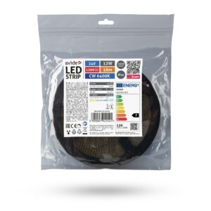 Avide LED Szalag D-COB 24V 12W 6400K CW IP44 10m | BR (SKU:ABLS24VDCOB-240CW) COB Szalag