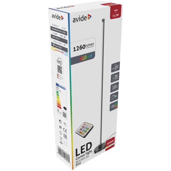 Avide LED saroklámpa digitális RGB+W zene szenzorral *Sérült Csomagolás* | BR (SKU:ABLSBL-CL12W-RGBW-SCS) Egyéb Avide LED saroklámpa digitális RGB+W zene szenzorral *Sérült Csomagolás* | BR (SKU:ABLSBL-CL12W-RGBW-SCS) Egyéb