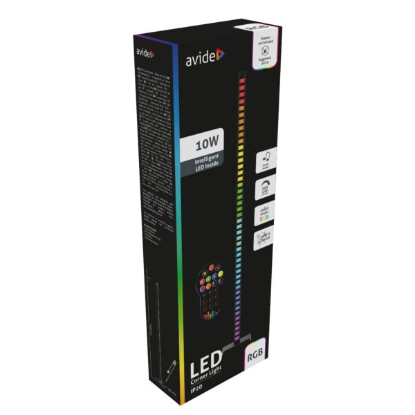 Avide LED saroklámpa digitális RGB zene szenzorral + IR távirányítóval | BR (SKU:ABLSBL-CLS10W-RGB) Állólámpa Avide LED saroklámpa digitális RGB zene szenzorral + IR távirányítóval | BR (SKU:ABLSBL-CLS10W-RGB) Állólámpa