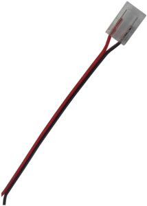 Avide C-LED Szalag 12-24V csatlakozó, forr.mentes, fehér-2eres, 10mm/150mm (10 db-os csom.) | BR (SKU:ABLSCOB-10MM-EC15-10) Egyszínű