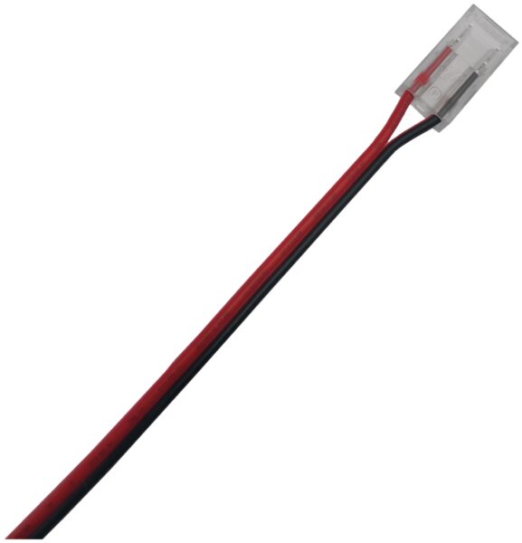 Avide LED Szalag 12-24V csatlakozó, forr.mentes, fehér-2eres, 8mm/150mm (10 db-os csom.) | BR (SKU:ABLSCOB-8MM-CSW15-10) LED kiegészítők