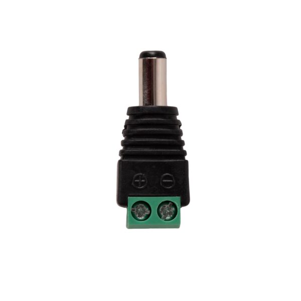 Avide LED Szalag 12-24V DC apa csatlakozó sorkapoccsal (10 db-os csom.) | BR (SKU:ABLSDC-MALE-PLUG-10) Egyszínű