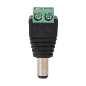 Avide LED Szalag 12-24V DC apa csatlakozó sorkapoccsal (50 db-os csom.) | BR (SKU:ABLSDC-MALE-PLUG-50) Egyszínű