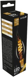Avide LED Soft Filament Candle Flame 3W E14 EW 2700K | BR (SKU:ABLSFCF14EW-3W) Soft