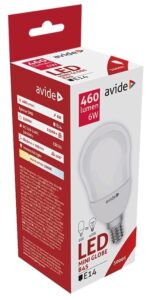 Avide LED Globe Mini B45 6W E14 WW 3000K | BR (SKU:ABMB14WW-6W) Mini Gömb
