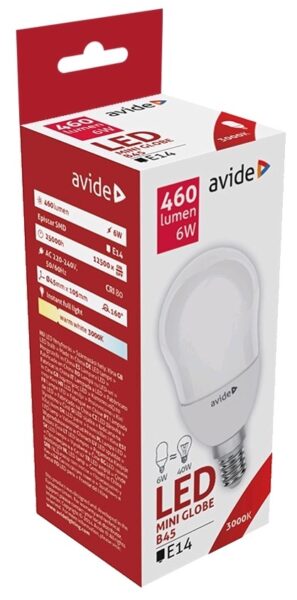 Avide LED Globe Mini B45 6W E14 WW 3000K | BR (SKU:ABMB14WW-6W) Egyéb Avide LED Globe Mini B45 6W E14 WW 3000K | BR (SKU:ABMB14WW-6W) Egyéb