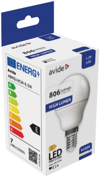 Avide LED Globe Mini G45 6.5W E14 CW 6400K | BR (SKU:ABMG14CW-6.5W) Mini Gömb Avide LED Globe Mini G45 6.5W E14 CW 6400K | BR (SKU:ABMG14CW-6.5W) Mini Gömb