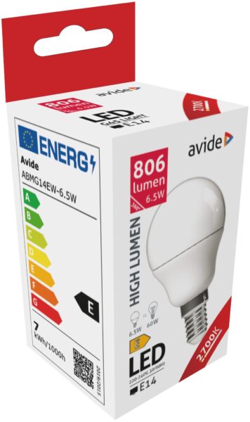 Avide LED Globe Mini G45 6.5W E14 EW 2700K | BR (SKU:ABMG14EW-6.5W) LED izzók Avide LED Globe Mini G45 6.5W E14 EW 2700K | BR (SKU:ABMG14EW-6.5W) LED izzók