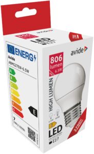 Avide LED Globe Mini G45 6.5W E27 EW 2700K | BR (SKU:ABMG27EW-6.5W) Mini Gömb