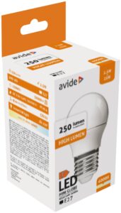 Avide LED Globe Mini G45 2.5W E27 NW 4000K | BR (SKU:ABMG27NW-2.5W) Mini Gömb