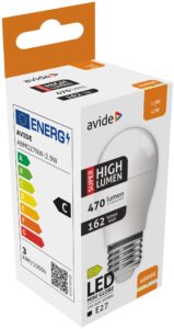 Avide LED Globe Mini G45 2.9W E27 NW 4000K Super High Lumen | BR (SKU:ABMG27NW-2.9W) Mini Gömb