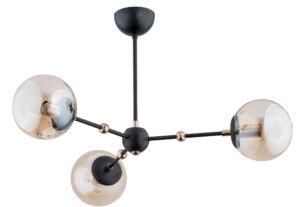 Avide Mennyezeti Lámpa Madeline 4xE27 Foglalattal Fa/Fekete | BR (SKU:ABCL-MADW4) Fényforrás nélküli