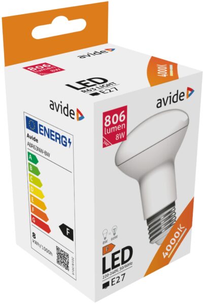 Avide LED R63 8W E27 NW 4000K | BR (SKU:ABR63NW-8W) LED izzók Avide LED R63 8W E27 NW 4000K | BR (SKU:ABR63NW-8W) LED izzók