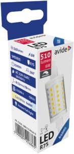 Avide LED 6W R7S 23x78mm CW 6400K Fényerőszabályzós | BR (SKU:ABR7SCW6W-D) Lineáris