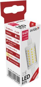 Avide LED 4.5W R7S 20x78mm WW 3000K | BR (SKU:ABR7SWW4.5W) Lineáris