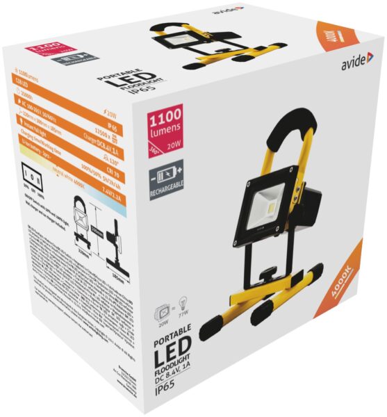 Avide LED Reflektor Akkumulátoros 20W NW 4000K *Sérült Csomagolás* | BR (SKU:ABRFLNW-20W-SCS) Egyéb Avide LED Reflektor Akkumulátoros 20W NW 4000K *Sérült Csomagolás* | BR (SKU:ABRFLNW-20W-SCS) Egyéb