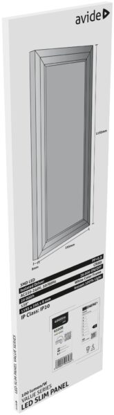 Avide LED Panel 300x1200mm 40W CW 6400K 100lm/W Value Range | BR (SKU:ABSLP30120-40W-CW-VAL) Value Avide LED Panel 300x1200mm 40W CW 6400K 100lm/W Value Range | BR (SKU:ABSLP30120-40W-CW-VAL) Value