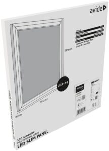Avide LED Panel 600x600mm 36W CW 6400K 100lm/W UGR+IP44 Professional Range | BR (SKU:ABSLP600-36W-CW-PRO) Professional
