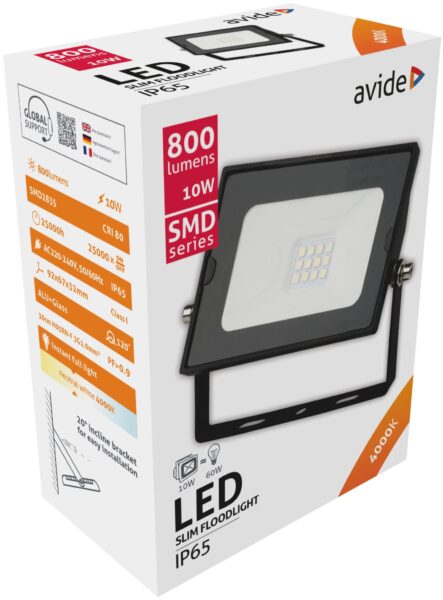 Avide LED Reflektor Slim SMD 10W NW 4000K | BR (SKU:ABSSFLNW-10W) Normál