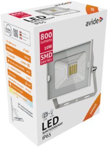 Avide LED Reflektor Slim SMD 10W NW 4000K Fehér | BR (SKU:ABSSFLNW-10W-W) Normál