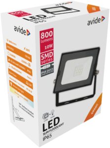 Avide LED Reflektor Slim SMD 10W NW 4000K Gyorscsat. | BR (SKU:ABSSFLNW-10WQC) Gyorscsatlakozós