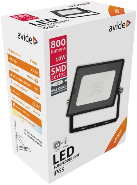 Avide LED Reflektor Slim SMD 10W NW 4000K Gyorscsat. | BR (SKU:ABSSFLNW-10WQC) Egyéb Avide LED Reflektor Slim SMD 10W NW 4000K Gyorscsat. | BR (SKU:ABSSFLNW-10WQC) Egyéb