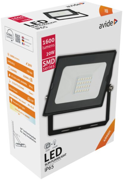 Avide LED Reflektor Slim SMD 20W NW 4000K *Sérült Csomagolás* | BR (SKU:ABSSFLNW-20W-SCS) Egyéb Avide LED Reflektor Slim SMD 20W NW 4000K *Sérült Csomagolás* | BR (SKU:ABSSFLNW-20W-SCS) Egyéb