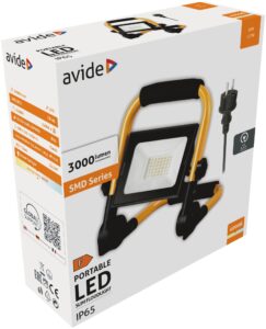Avide LED Reflektor Slim SMD 30W állványos 1.5m NW 4000K *Sérült Csomagolás* | BR (SKU:ABSSTFLNW-30W-SCS) Állványos
