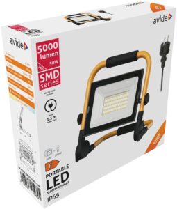 Avide LED Reflektor Slim SMD 50W állványos 1.5m NW 4000K *Sérült Csomagolás* | BR (SKU:ABSSTFLNW-50W-SCS) Állványos